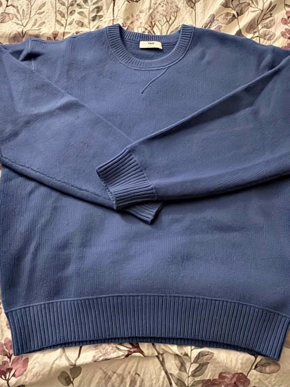 Aritzia TNA Blue Crewneck Sweater